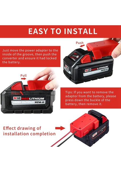 Pil Adaptörü, Pil 18V Için 2 Paket Power Wheels Adaptörü, Güç Konektörü 12 Ölçer Robotik (Yurt Dışından)