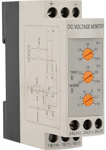 2x Aşırı Gerilim Düşük Gerilim Koruyucu Gerilim Izleme Rölesi Düşük Gerilim Koruyucu Dc Koruma Rölesi DC24V (Yurt Dışından) fiyatları