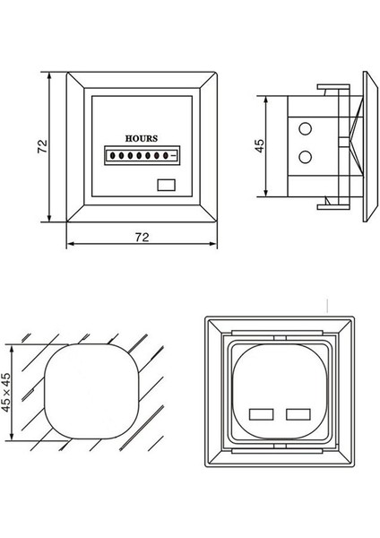 Hm-1 Zamanlayıcı Kare Sayacı Dijital 0-99999,99 Ölçer 0.3W AC220-240V / 50Hz Ac Saat Ölçer Saat Ölçer Beyaz (Yurt Dışından) indirimleri