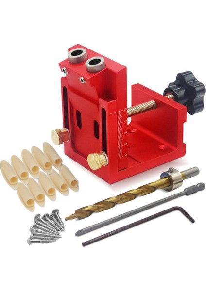 Cep Delik Matkap Kılavuzu Dübel Jig, Alüminyum Eğik Delik Bulucu Sondaj Kiti Woodworker Dıy Araçları 9mm Matkap Ucu B (Yurt Dışından)