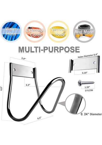 Bahçe Hortumu Askısı, Su Hortumu Için Ağır Hizmet Tipi Bahçe Hortumu Askısı Duvara Montaj, Uzatma Kabloları, Hava Kompresörü Hortumu (Yurt Dışından) indirimleri