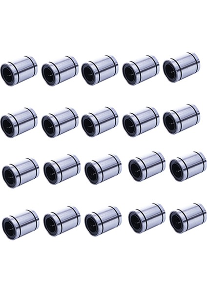 20X LM20UU 20MM Iç Çap Doğrusal Hareket Bilyalı Rulman Burç Gümüş (Yurt Dışından)