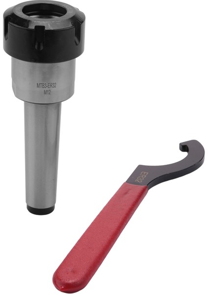 MT3-ER32 M12X1.75 ER32 Anahtarı ile ER32 Collet Chuck Mors Konik Konik Anahtar Aracı Sondaj Freze Makinesi Için (Yurt Dışından)