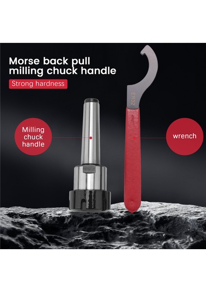 MT3-ER32 M12X1.75 ER32 Anahtarı ile ER32 Collet Chuck Mors Konik Konik Anahtar Aracı Sondaj Freze Makinesi Için (Yurt Dışından)