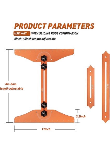 Merdiven Basamağı Şablonu Alet-Açı ve Uzunluğu Doğru Bir Şekilde Ölçmek Için Katı Metal Merdiven Jig, Merdivenler, Yükselticiler, Bölme Için (Yurt Dışından) modelleri