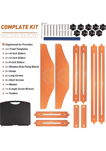 Merdiven Basamağı Şablonu Alet-Açı ve Uzunluğu Doğru Bir Şekilde Ölçmek Için Katı Metal Merdiven Jig, Merdivenler, Yükselticiler, Bölme Için (Yurt Dışından) indirimleri