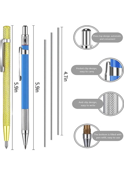 5 Paket Kaynakçı Kalem Seti Karbür Çizici Aracı ile Katı Işaretleyici Metal Markalama Aracı Dahili Kalemtıraş (Yurt Dışından) fiyatları