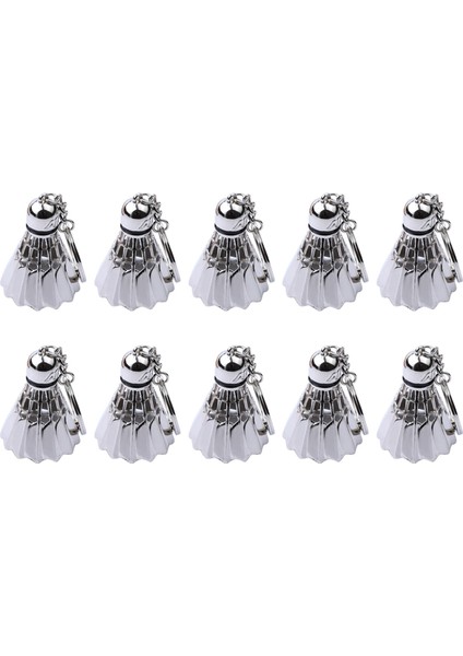 10X Metal Badminton Anahtarlık Üç Boyutlu Badminton Turnuvası Hatıra Anahtarlık Spor Sevimli Kolye (Yurt Dışından)