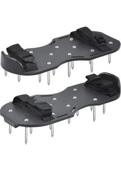 1 Çift Bahçe Çim Kazıyıcı Ayakkabı 4.2cm Çim Sivri Kazıyıcı Ayakkabı Kendiliğinden Tesviye Epoksi Aletler Siyah (Yurt Dışından)