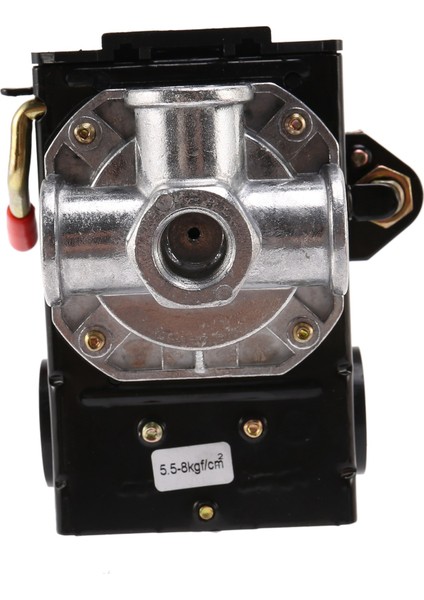 5-8kg 4-Port 26 Amp Basınç Anahtarı Kontrol Vanası Hava Kompresörü Ağır Hizmet Tipi Siyah Otomatik Basınç Kontrol Cihazı (Yurt Dışından)