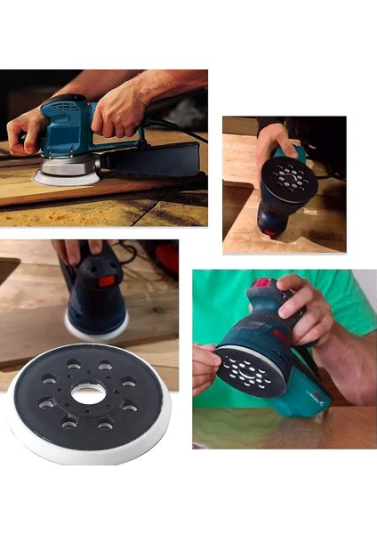 5 Inç 8 Delik Kanca ve Döngü Yedek Zımpara Pedi ROS10 ROS20 ROS20VS ROS20VSC Parça Zımpara Makinesi 2'li Paket (Yurt Dışından) fiyatları