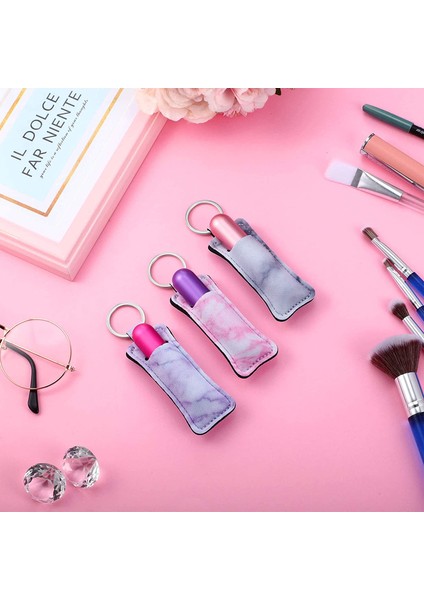 30 Adet Mermer Stil Anahtarlık Tutucu Seti, Anahtarlık Bileklik Boyunluklar ve Ruj Tutucu Anahtarlık (Yurt Dışından) indirimleri