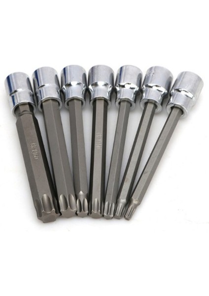 7 Adet/takım 3/8 Inç Soket Takım Seti Sürücü Ekstra Uzun Torx Yıldız Bit Lokma Seti T25 T30 T40 T45 T50 T55 T60 El Aletleri (Yurt Dışından) indirimleri