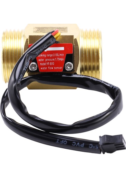 B10 DN25 1 Inç Su Hall Etkisi Türbin Akış Sensörü Ölçer Türbin Debimetre 2-50L/DK (Pirinç) (Yurt Dışından)