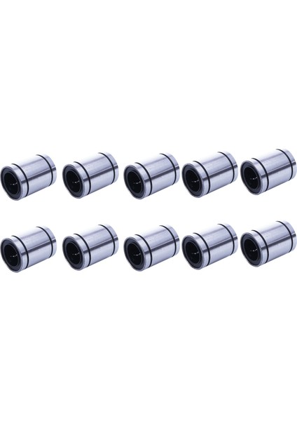 10X LM20UU 20MM Iç Çap Doğrusal Hareket Bilyalı Rulman Burç Gümüş (Yurt Dışından)