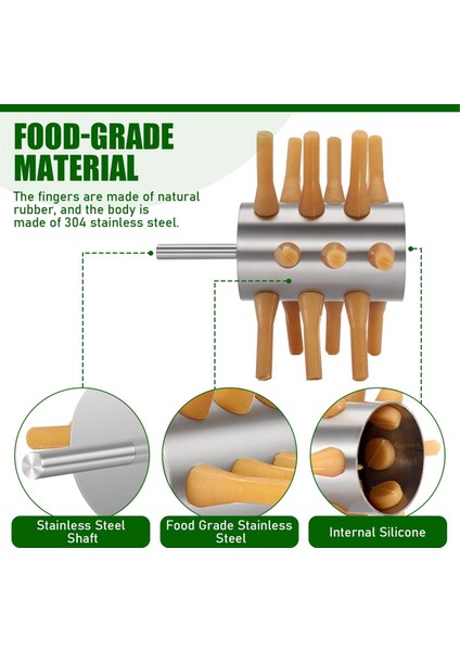 Tavuk Plucker Matkap Aparatı Paslanmaz Çelik Tavuk Plucker 18 Parmaklı Tavuk Tüyü Temizleme Plucker Makinesi (Yurt Dışından) indirimleri