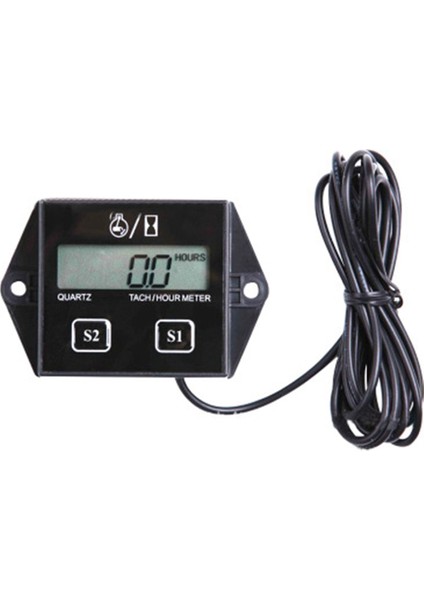 Dijital Ekran Takometre Zamanlayıcı Motor Tach Saat Ölçer Ölçer Endüktif Araba Zamanlı Motor LCD Ekran Araba Motorlu Tekne Için (Yurt Dışından)