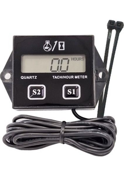 Dijital Ekran Takometre Zamanlayıcı Motor Tach Saat Ölçer Ölçer Endüktif Araba Zamanlı Motor LCD Ekran Araba Motorlu Tekne Için (Yurt Dışından)