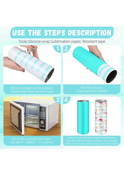 3x Süblimasyon Bardak Silikon Bantlar Kol Seti, 6 Silikon Kupa Sargı 6 Isı Basın Bantları ve Isı Eldivenleri Dahil (Yurt Dışından) indirimleri