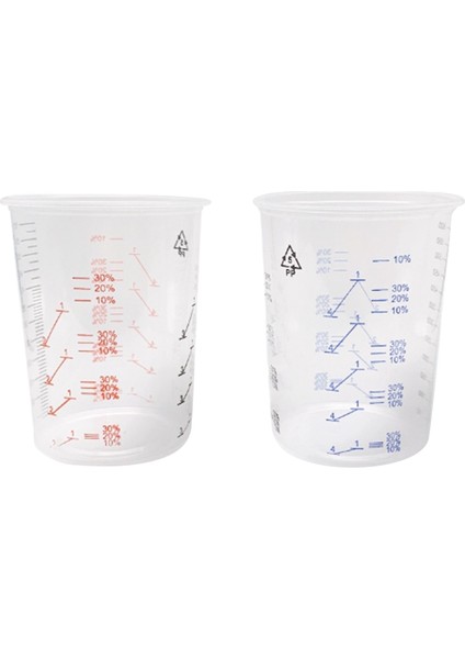 25 Plastik Boya Karıştırma Kabı Boya ve Sıvının Hassas Karışımı Için 600ML Karıştırma Kabı (Rastgele Renk) (Yurt Dışından)