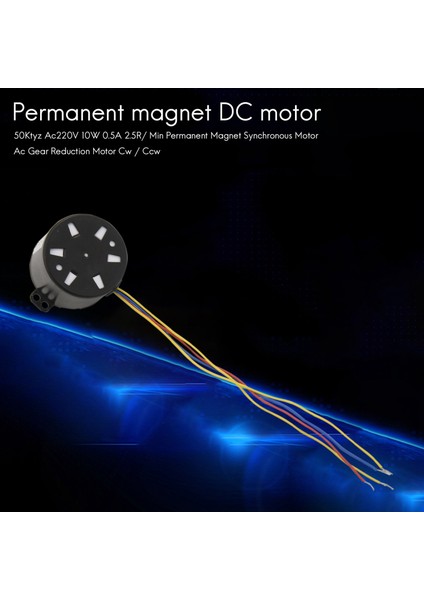 50KTYZ AC220V 10W 0.5A 2.5r/ Min Kalıcı Mıknatıslı Senkron Motor Ac Dişli Azaltma Motoru Cw / Ccw (Yurt Dışından)