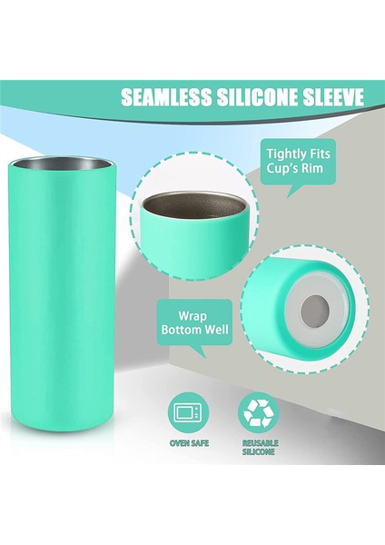 20 Oz Sıkı Düz Boşluklar Için Süblimasyon Boşlukları Cam Silikon Kayış Seti, Süblimasyon Boşlukları Cam Silikon Kayış Seti (Yurt Dışından)