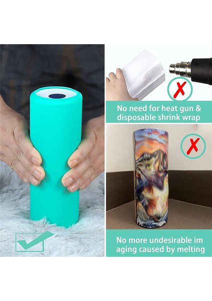 20 Oz Sıkı Düz Boşluklar Için Süblimasyon Boşlukları Cam Silikon Kayış Seti, Süblimasyon Boşlukları Cam Silikon Kayış Seti (Yurt Dışından)