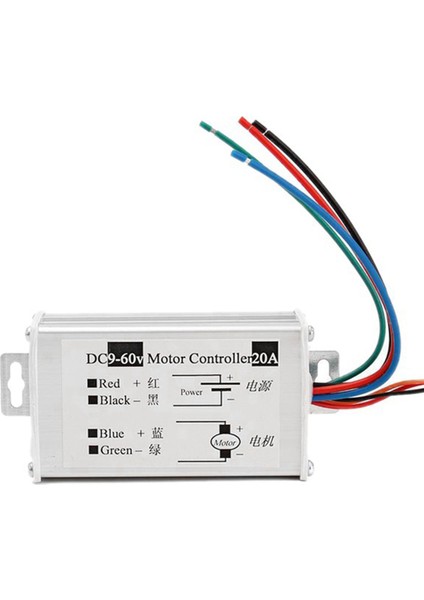 10X Motor Hız Kontrol Cihazı DC9V 12V 24V 48V 60V 20A Pwm Motor Hız Kontrol Regülatörü Sürücüsü 0-1200W (Yurt Dışından)
