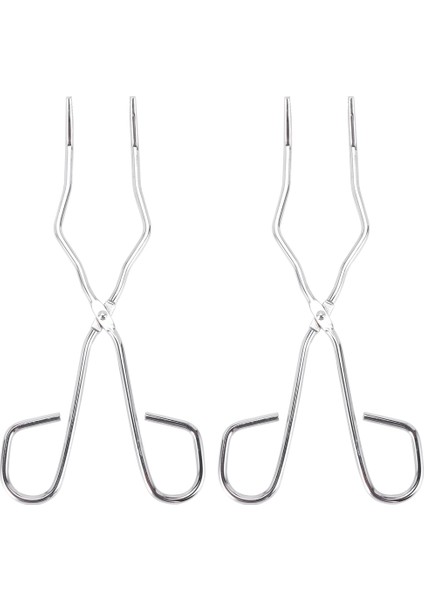 2x Pota Maşa Eritme Tabağı Paslanmaz Pense Tutucu Kolu 23 cm (Yurt Dışından)