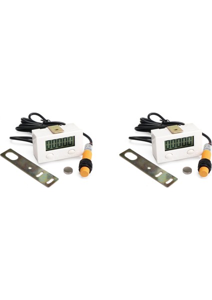 2x 0-99999 LCD Dijital Ekran Elektronik Sayaç Yumruk Manyetik Indüksiyon Yakınlık Anahtarı Pistonlu Döner Sayaç (Yurt Dışından)
