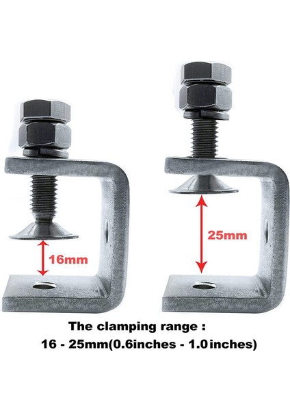 8 Adet 16-25MM Ağır Ağaç Işleme Kelepçe Seti 304 Paslanmaz Çelik C Kelepçe Kelepçe Araçları Kaynak/marangoz (Yurt Dışından)
