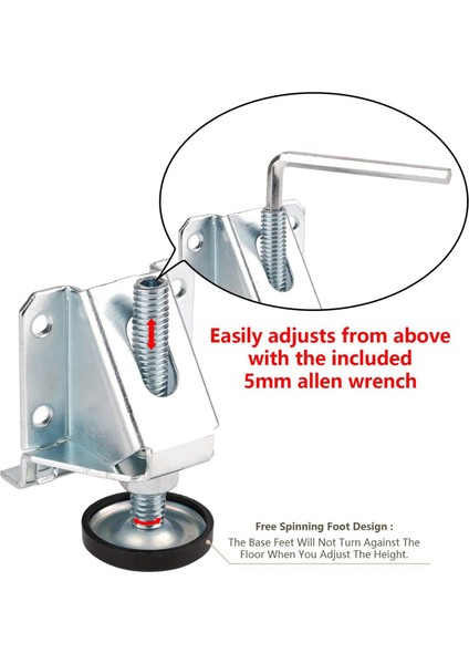 8x Tesviye Ayakları Ağır Hizmet Mobilya Dengeleyicileri Ayarlanabilir Masa Ayağı Dengeleyici Kilit Somunları ile (Yurt Dışından) fiyatları