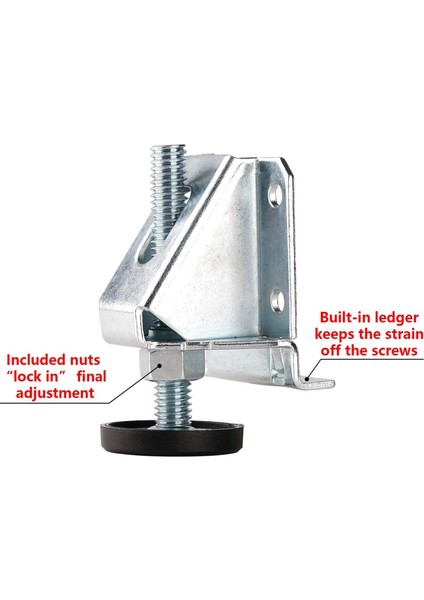 8x Tesviye Ayakları Ağır Hizmet Mobilya Dengeleyicileri Ayarlanabilir Masa Ayağı Dengeleyici Kilit Somunları ile (Yurt Dışından) fırsatları