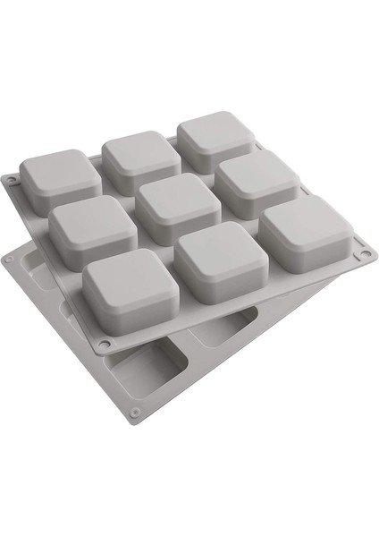 2 Paket Silikon Sabun 9 Kaviteler Kare Sabun Kalıp Dıy El Yapımı Silikon Kalıp Sabun Yapımı Için (Yurt Dışından)