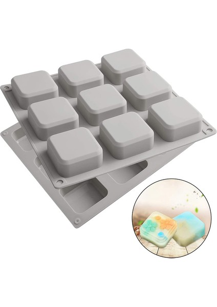 2 Paket Silikon Sabun 9 Kaviteler Kare Sabun Kalıp Dıy El Yapımı Silikon Kalıp Sabun Yapımı Için (Yurt Dışından) modelleri
