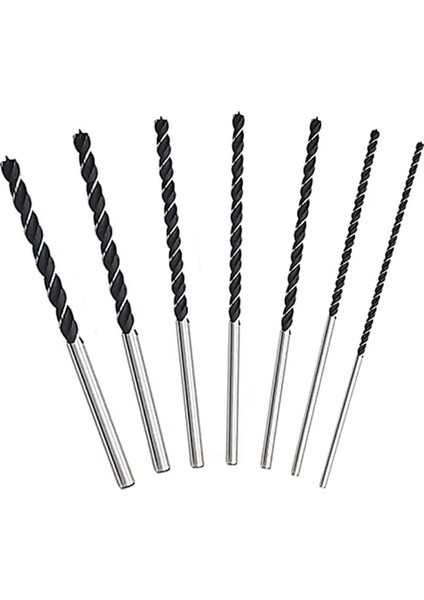 7 Adet Ekstra Uzun Ahşap Matkap Ucu Seti 12 Inç 300MM Matkap Uçları Dıy Ağaç Işleme Aleti Spiral Matkap Ekstra Uzun Matkap (Yurt Dışından)