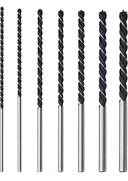 7 Adet Ekstra Uzun Ahşap Matkap Ucu Seti 12 Inç 300MM Matkap Uçları Dıy Ağaç Işleme Aleti Spiral Matkap Ekstra Uzun Matkap (Yurt Dışından)