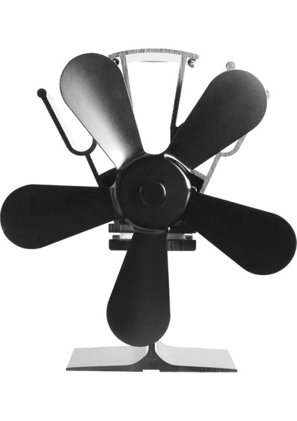 Odun Sobası Fanı, Termometreli Şömine Fanı, Odun / Kütük Brülörleri / Şömineler / Isıtıcılar Için 5 Kanatlı Isı ile Çalışan Soba Fanı (Yurt Dışından) indirimleri
