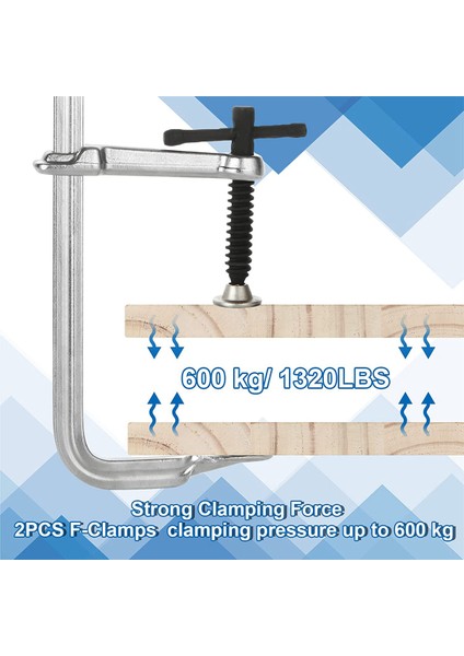2 Paket F Kelepçesi 12 Inç Kaynak Kelepçesi Çelik Çubuk Kelepçesi Ağır Hizmet Maksimum Açık 12 Inç, Boğaz Derinliği 3 Inç (Yurt Dışından) modelleri