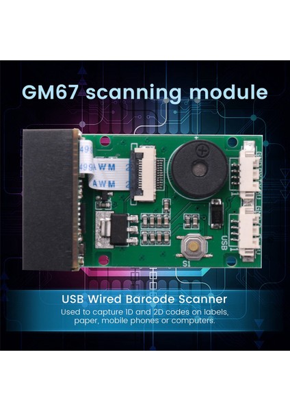 GM67 1d/2d USB Uart Barkod Tarayıcı Qr Kod Tarayıcı Modülü Okuyucu (Yurt Dışından)