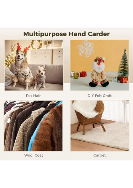 2 Pcs Yün Tarak Makinaları, Yün Için 6.1 Inç x 4.8 Inç El Tarak Makinaları, Zanaat Yün Keçe Karıştırma Aleti, Pet Slicker Fırça (Yurt Dışından) fırsatları