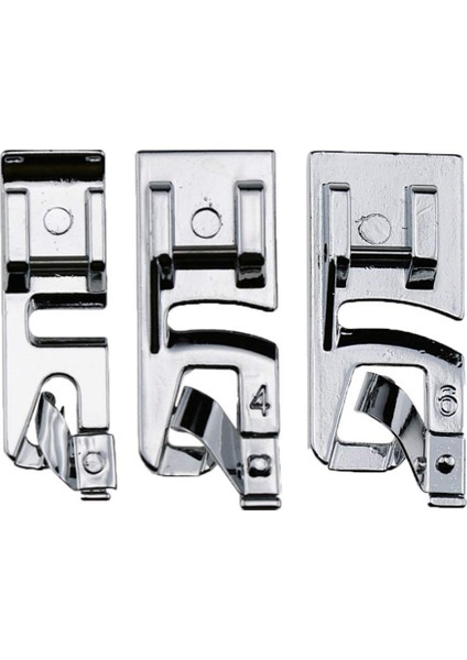 Dar Rulo Ayak Dikiş Makinası Hemmer Baskı Ayağı 3'lü Set (Yurt Dışından)