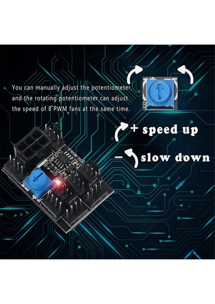 6x 3-Pin 4-Pin Fan Adaptörü Pwm Pc Kasa Soğutma Fanı Hub 8 Yollu Splitter 12 V Hız Kontrol Cihazı 6-Pin Güç Bağlantı Noktası ile (Yurt Dışından)