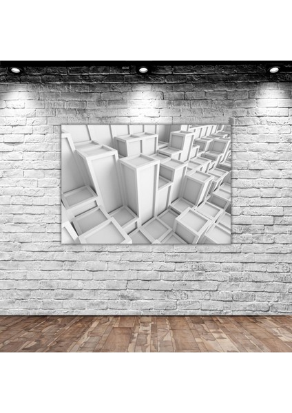 Home Üç Boyutlu Küp Tasarımlı Kanvas Tablo 70X100CM-1