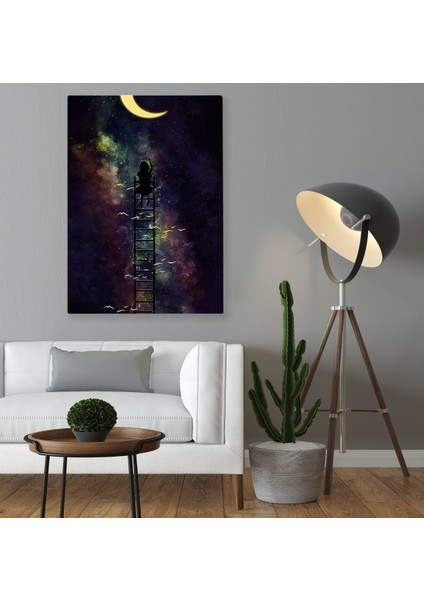 Home Hayallere Yolculuk Yapan Kız Tasarımlı Kanvas Tablo 70X100CM