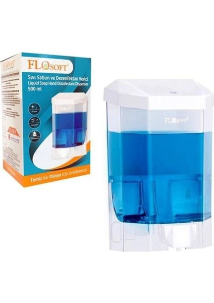 Plastik Büyük Şeffaf Sıvı Sabunluk 1000 ml. -F086