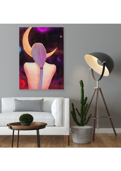 Home Ay ve Kadın Modern Sanat Tasarımlı Kanvas Tablo 70X100CM