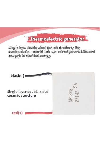 Termoelektrik Peltier Modülü, Yüksek Sıcaklık Termoelektrik Jeneratör Peltier Teg 150SANTIGRAT, Beyaz 40X40MM (Yurt Dışından)