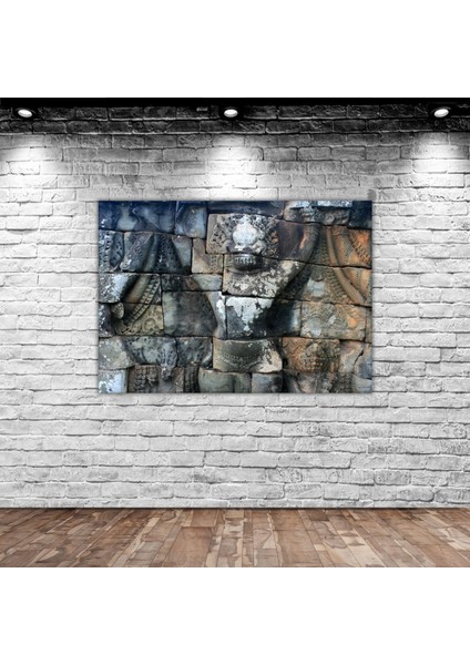 Home Alçak Kabartma Tasarımlı Kanvas Tablo 70X100CM-2