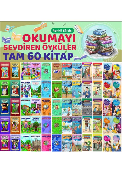 3.ve 4.sınıflar Için Renkli Eğitici Okumayı Sevdiren Hikayeler (60 Kitap)